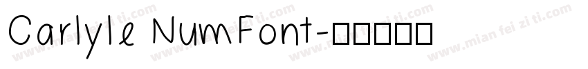 Carlyle NumFont字体转换